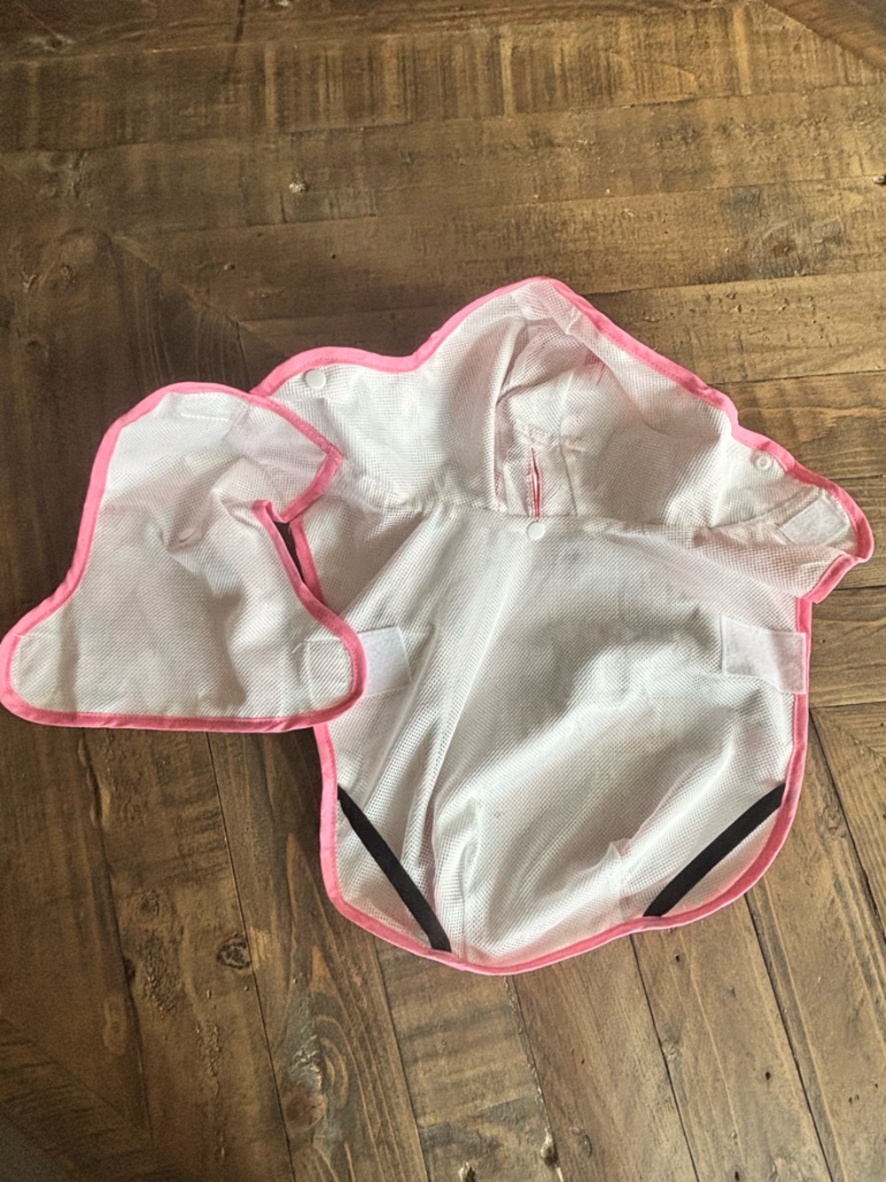 Pink Strawberry & Daisy Dog Raincoat - Picture 4 of 4